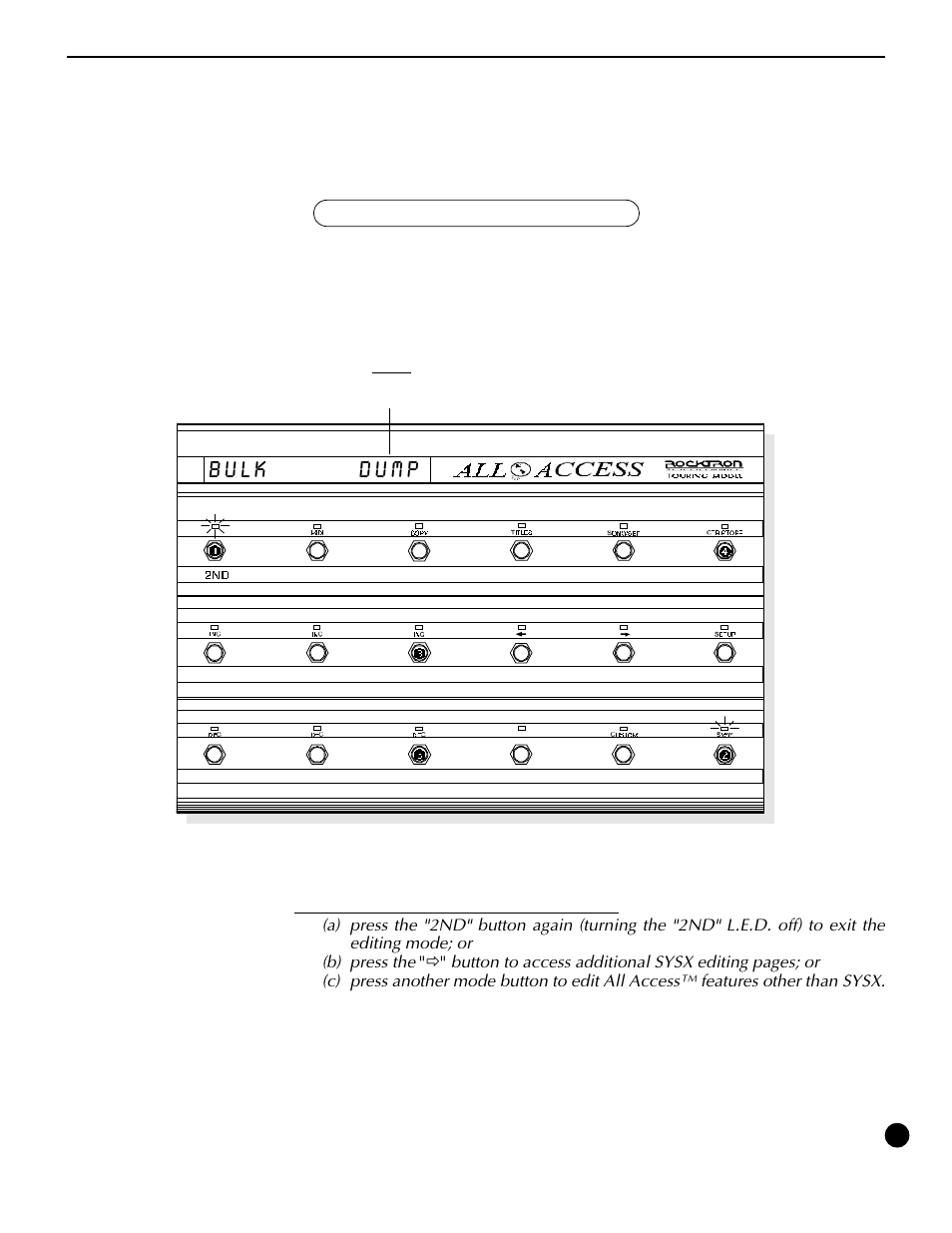 Bulk dump | Rocktron All Access User Manual | Page 70 / 77