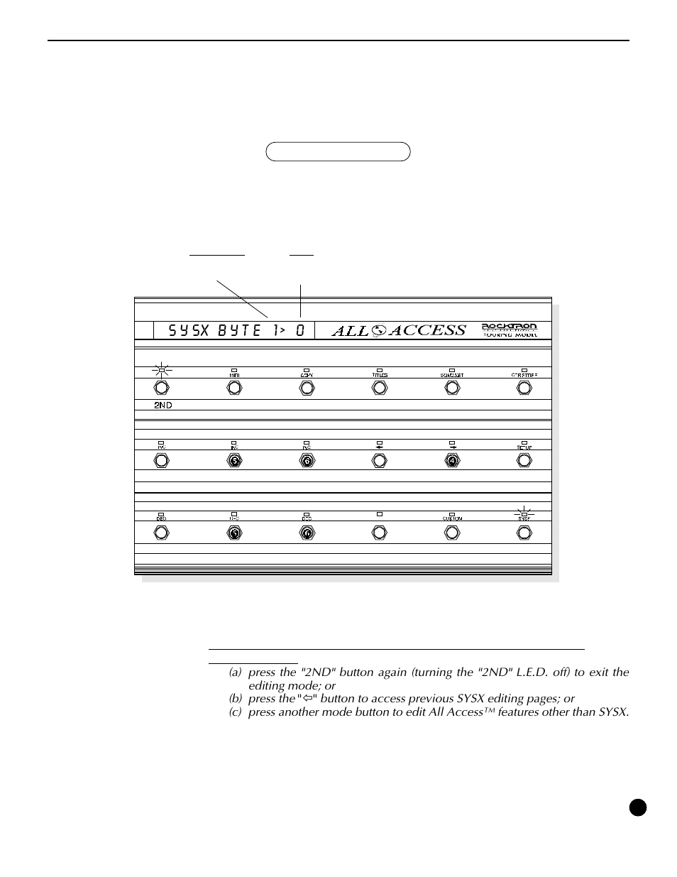 Sysx byte 1> 0 | Rocktron All Access User Manual | Page 74 / 77
