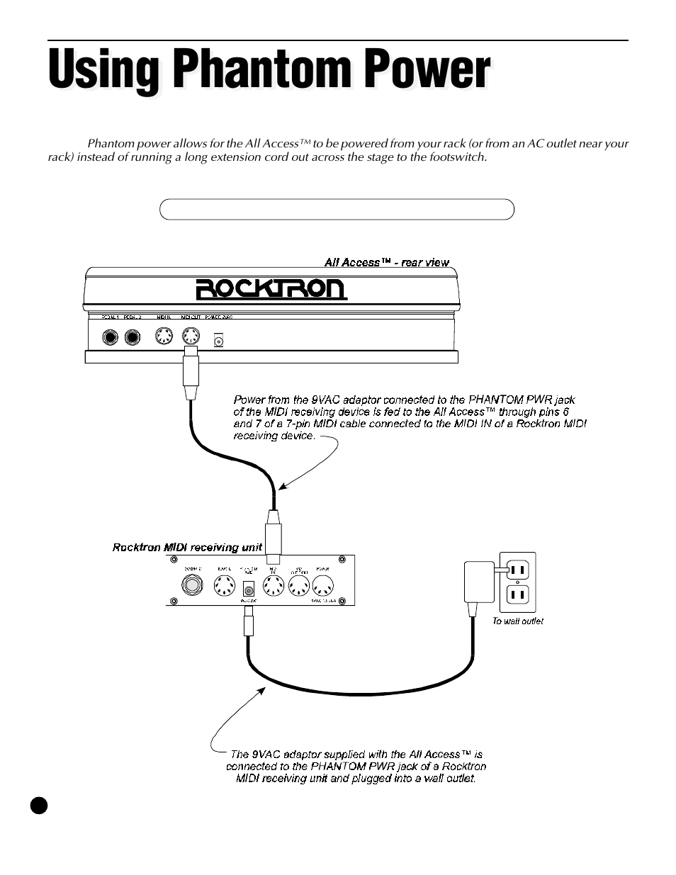 Using phantom power | Rocktron All Access User Manual | Page 9 / 77