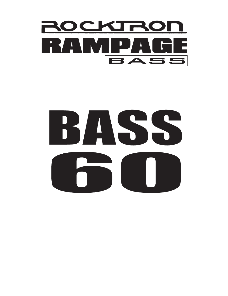 Rocktron BASS60 User Manual | 8 pages