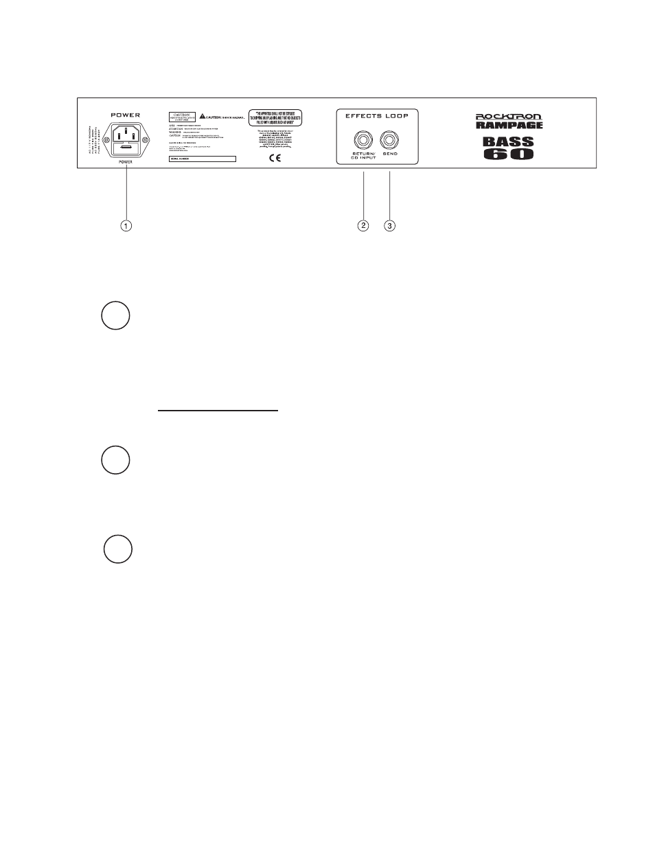 Back panel | Rocktron BASS60 User Manual | Page 5 / 8