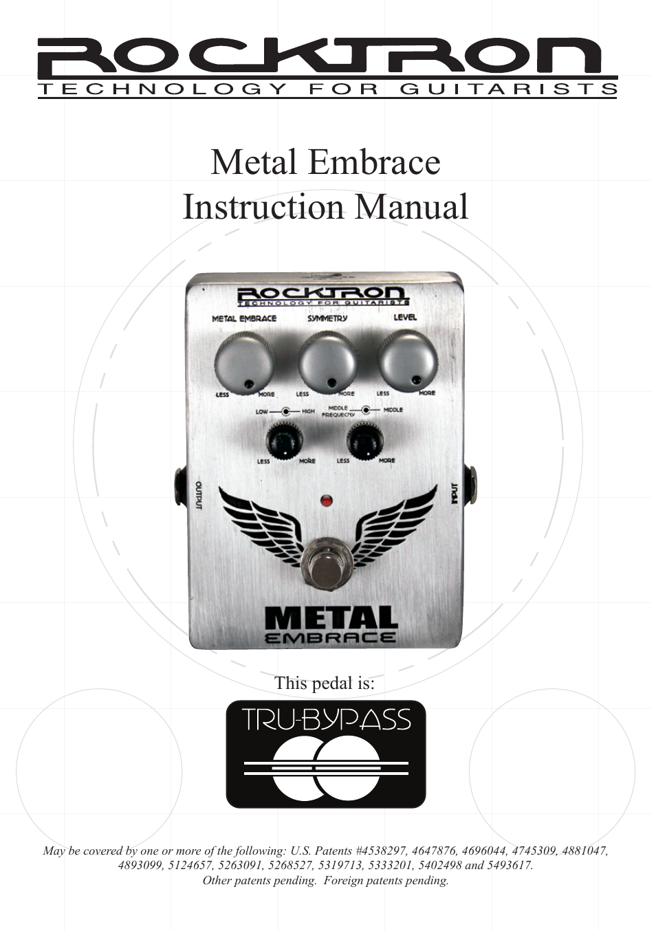 Rocktron Metal Embrace Distortion User Manual | 12 pages