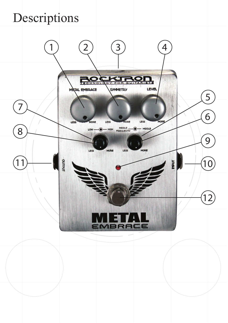 Descriptions | Rocktron Metal Embrace Distortion User Manual | Page 6 / 12