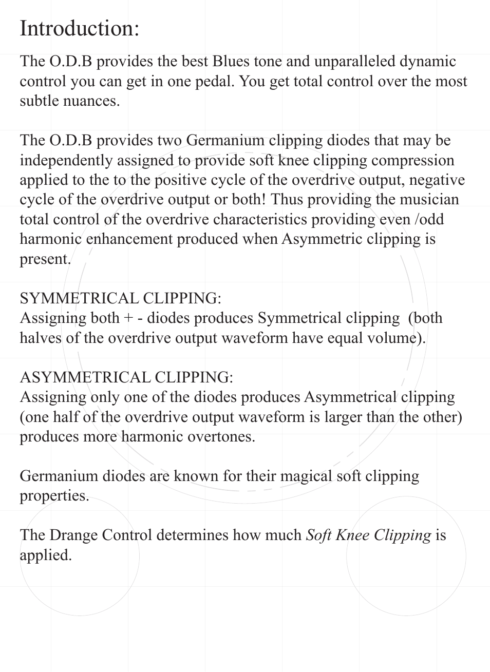 Introduction | Rocktron O.D.B. Blues User Manual | Page 4 / 12