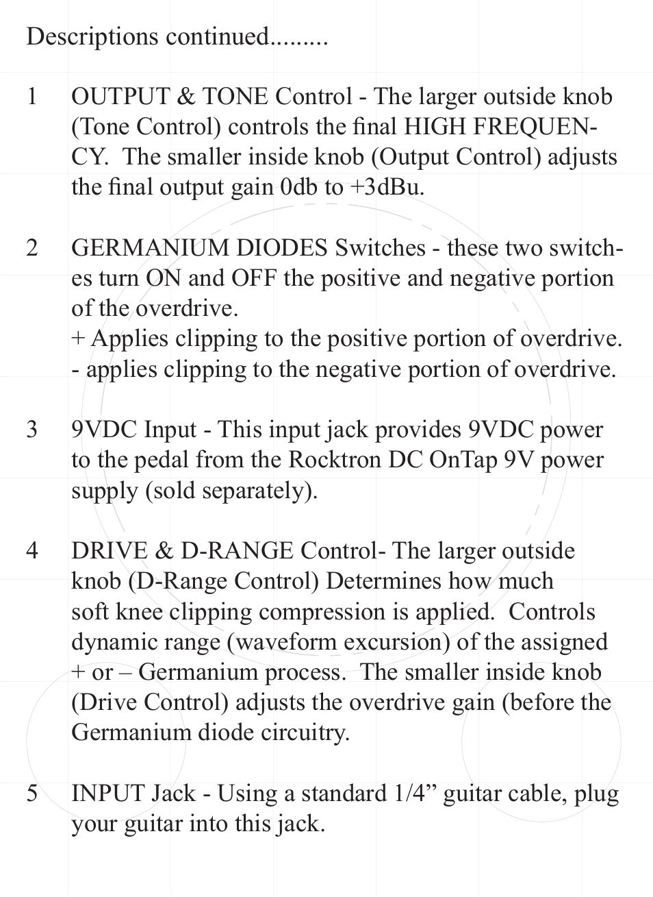 Rocktron O.D.B. Blues User Manual | Page 7 / 12