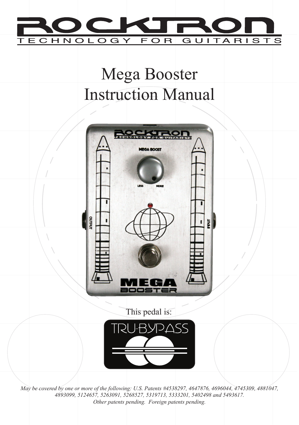 Rocktron Mega Booster User Manual | 9 pages