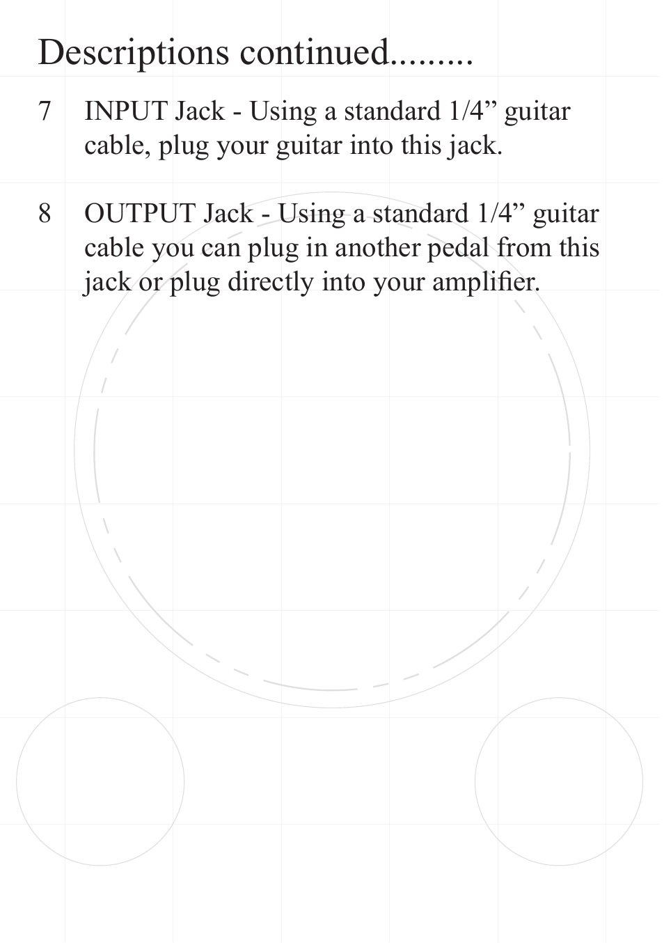 Descriptions continued | Rocktron VII Deadly Sins Auto Wah User Manual | Page 8 / 12