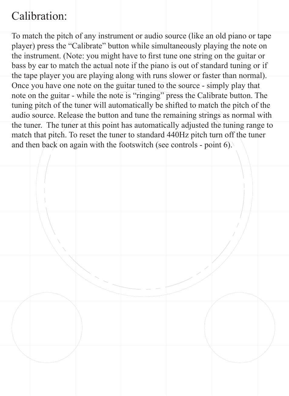 Calibration | Rocktron Unity Tuner User Manual | Page 12 / 16
