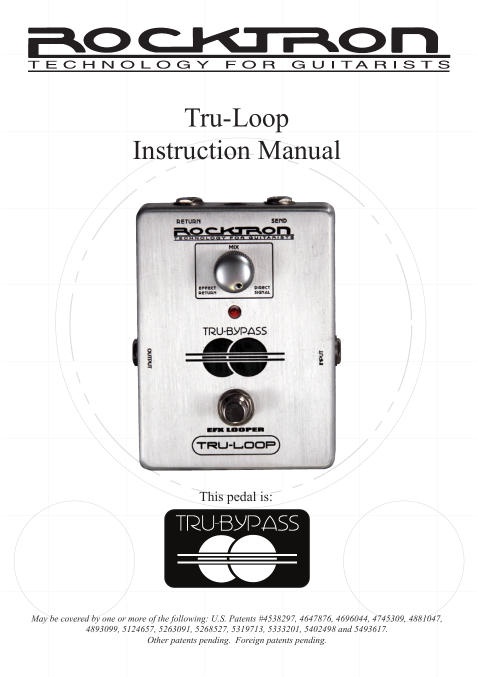 Rocktron Tru-Loop User Manual | 9 pages