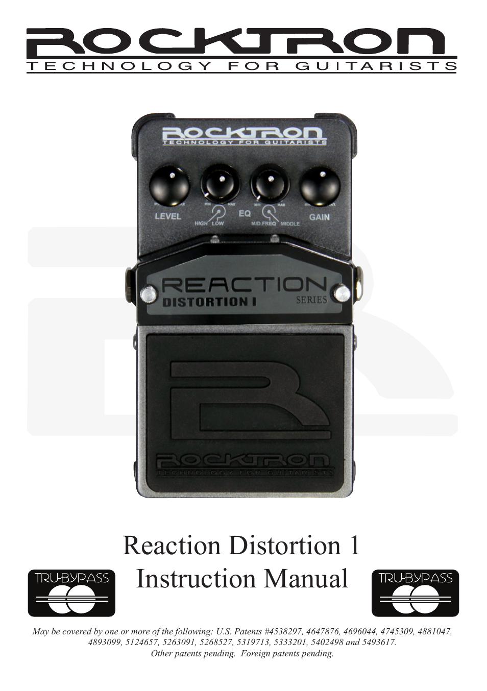 Rocktron Reaction Distortion 1 User Manual | 12 pages