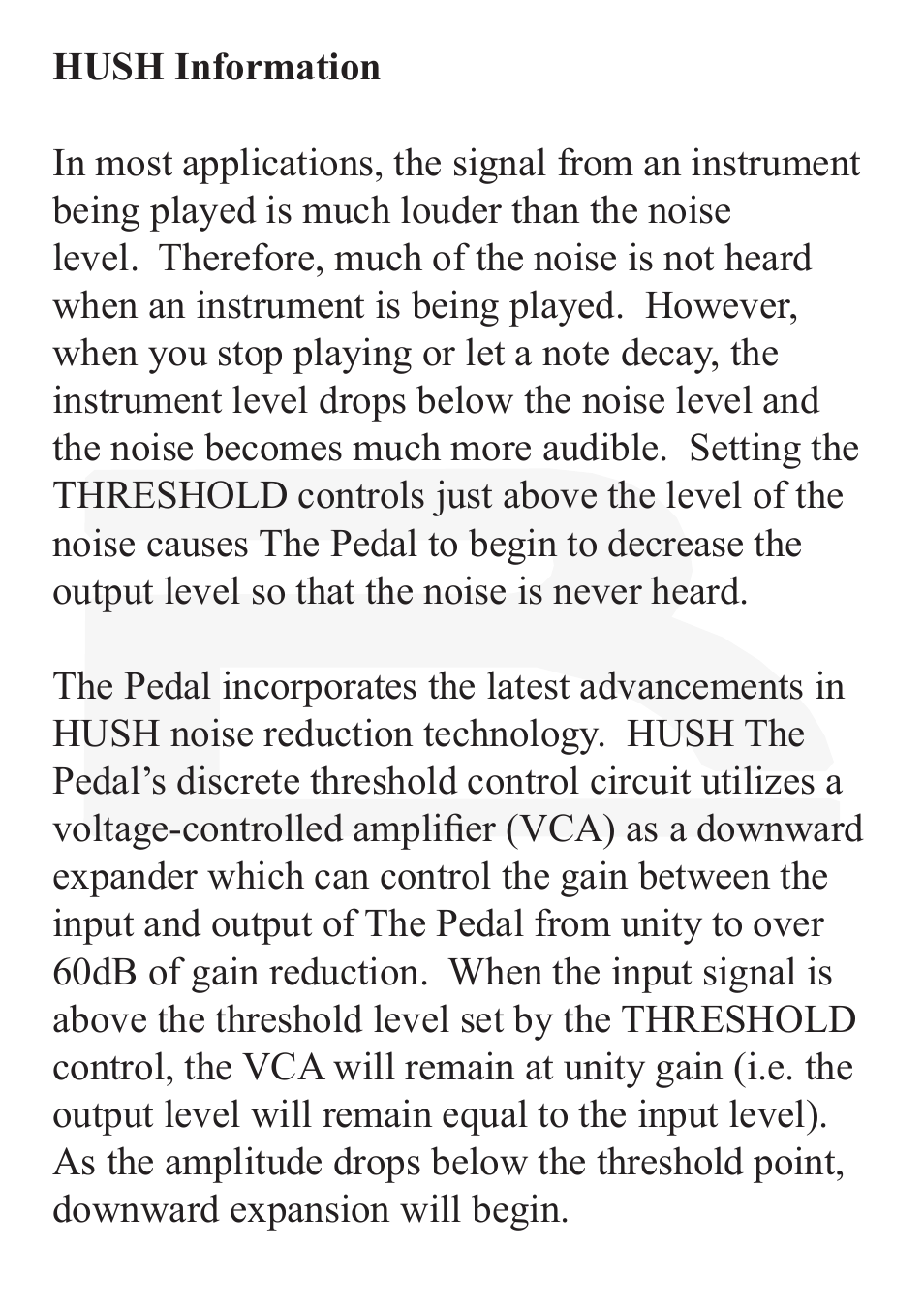 Rocktron Reaction HUSH User Manual | Page 10 / 16