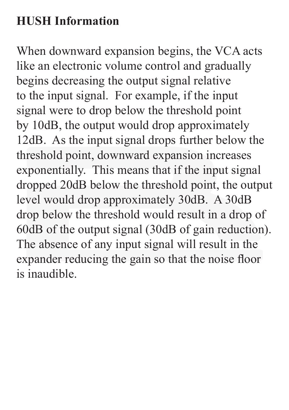 Rocktron Reaction HUSH User Manual | Page 11 / 16