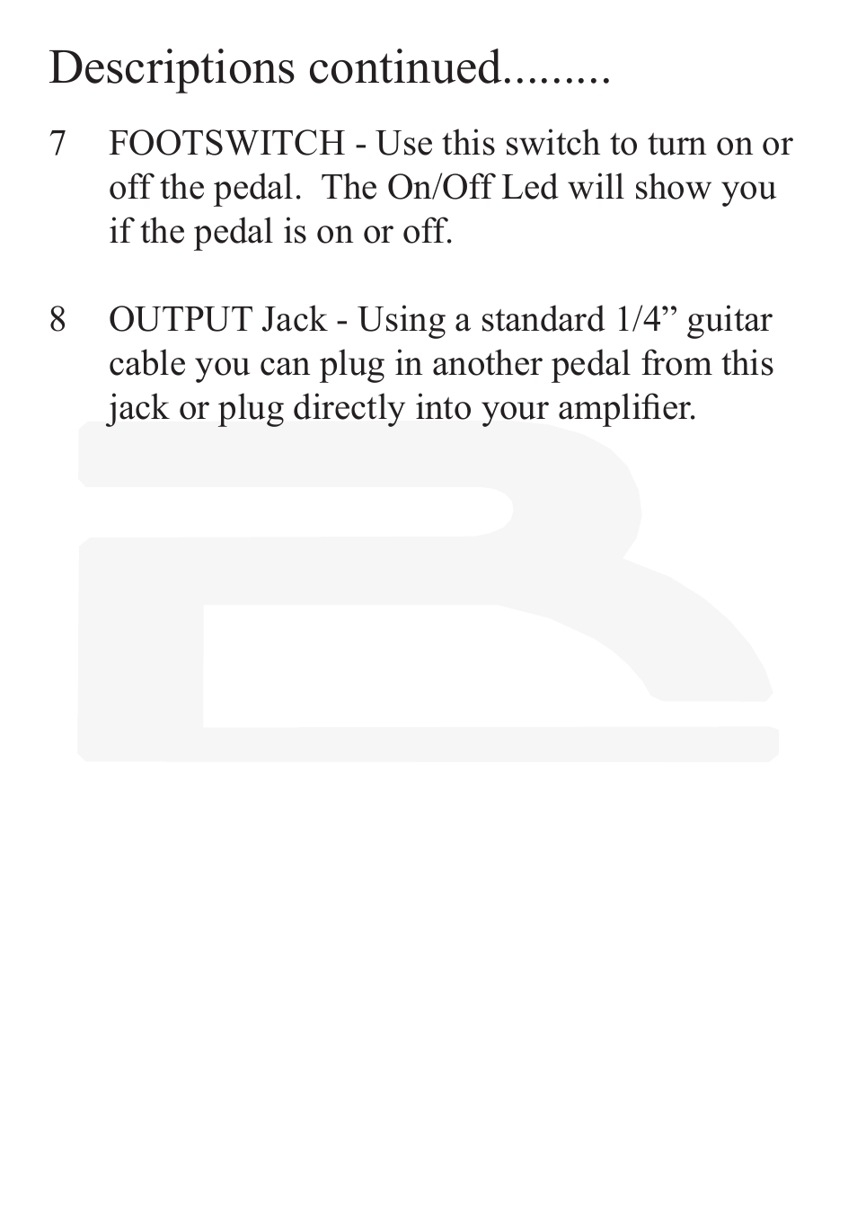 Descriptions continued | Rocktron Reaction HUSH User Manual | Page 8 / 16