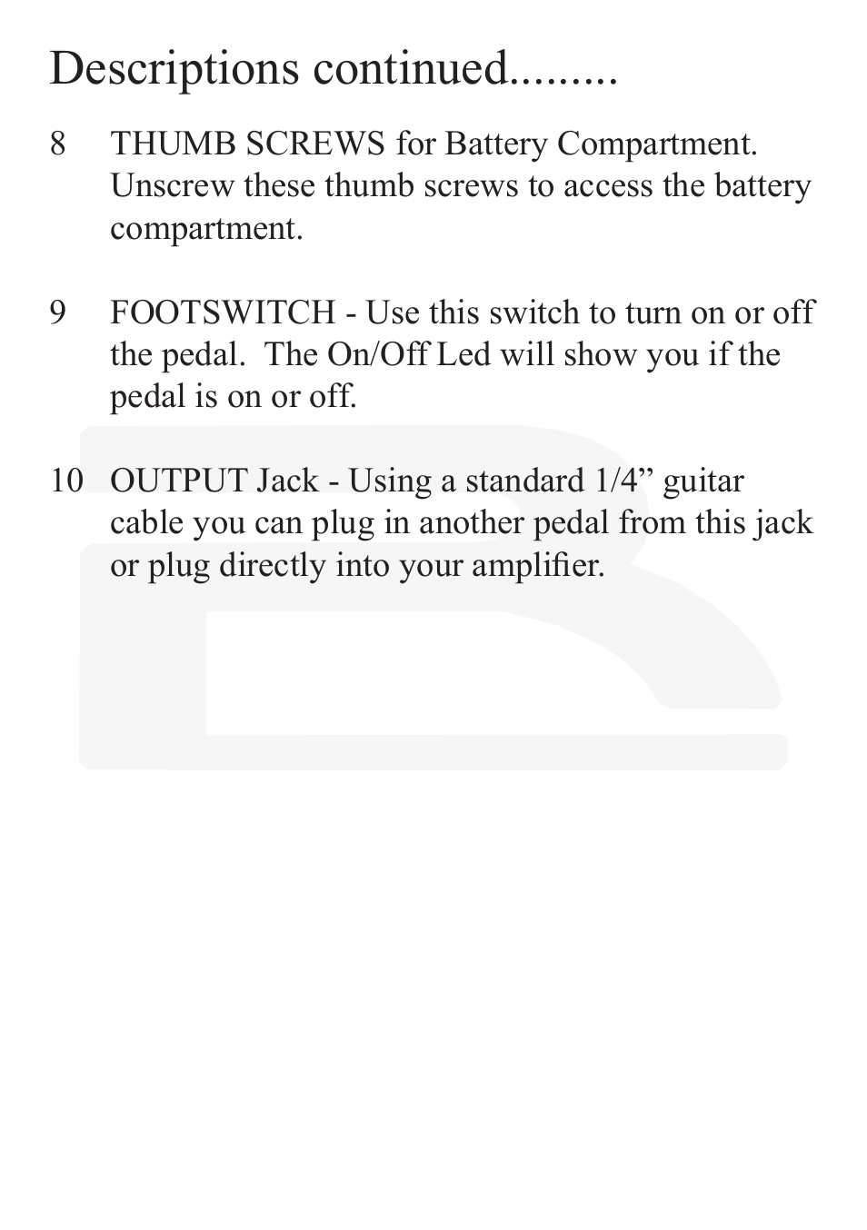 Descriptions continued | Rocktron Reaction Compressor User Manual | Page 8 / 12
