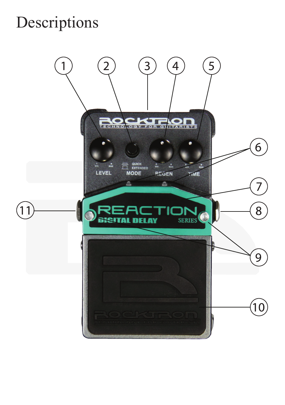 Rocktron Reaction Digital Delay User Manual | Page 6 / 12