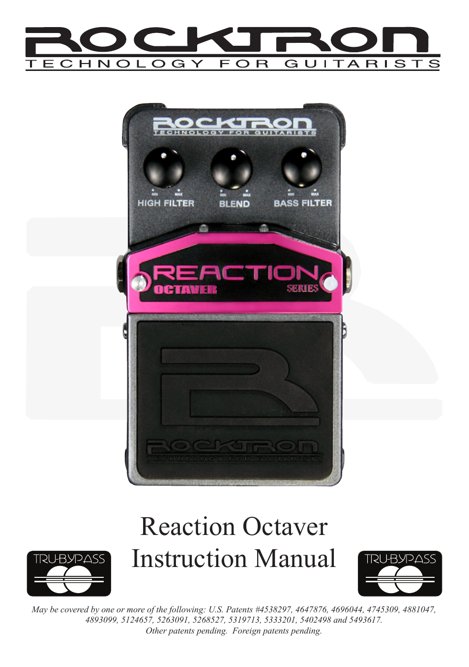 Rocktron Reaction Octaver User Manual | 12 pages