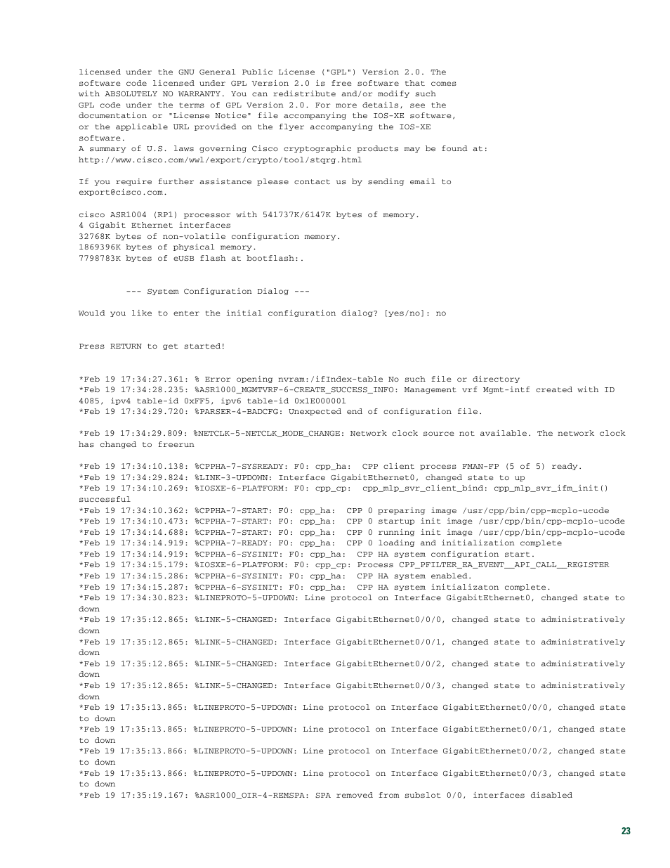 Cisco ASR 1004 User Manual | Page 23 / 38