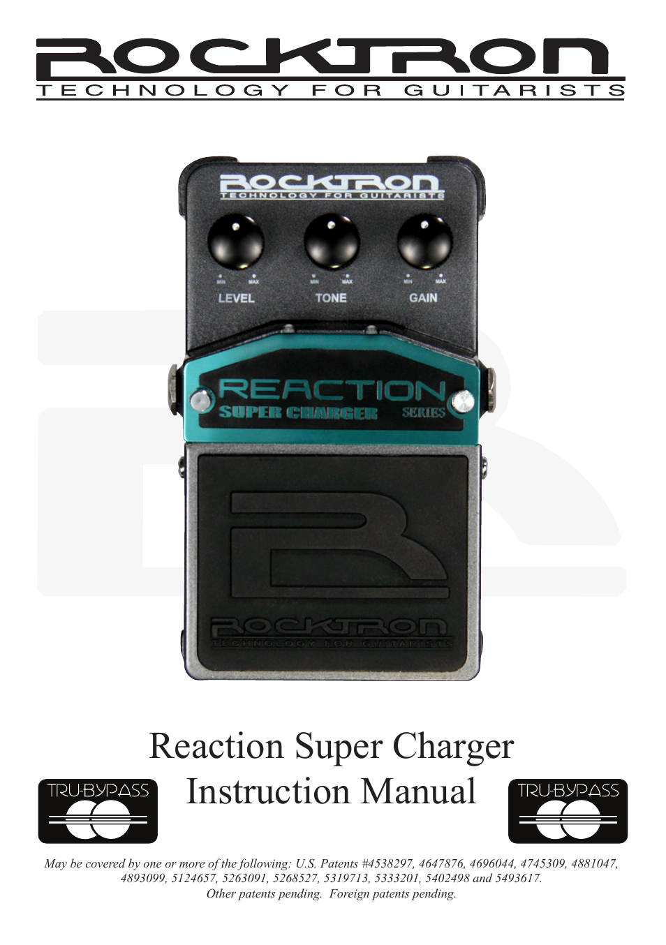 Rocktron Reaction Super Charger User Manual | 12 pages