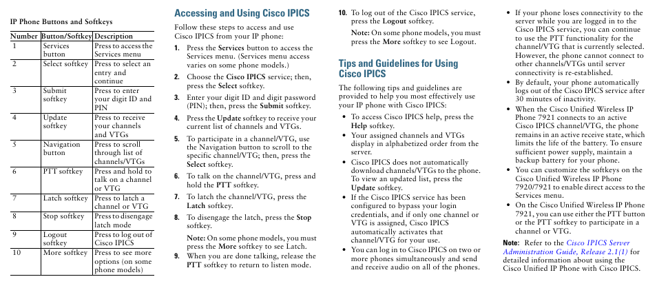 Accessing and using cisco ipics, Tips and guidelines for using cisco ipics | Cisco 78-18233-01 User Manual | Page 2 / 2