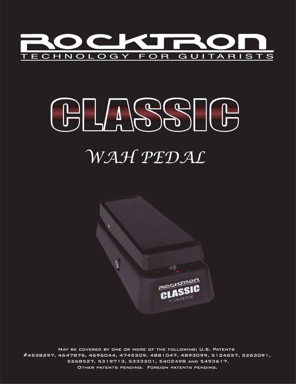 Rocktron Classic Wah User Manual | 12 pages