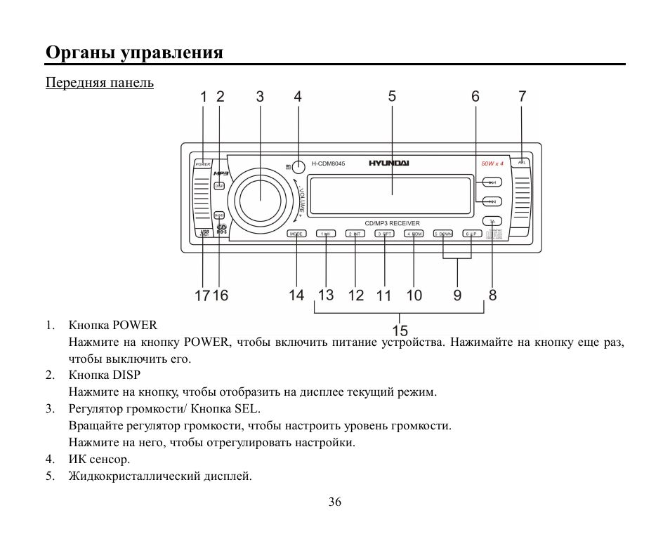 Hyundai H-CDM8045 User Manual | Page 36 / 58