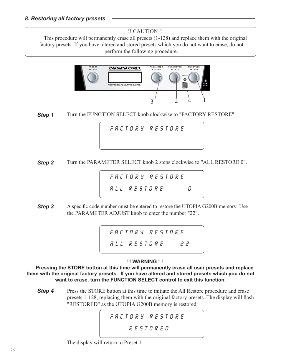 Rocktron Utopia G200B w/Banshee User Manual | Page 76 / 84
