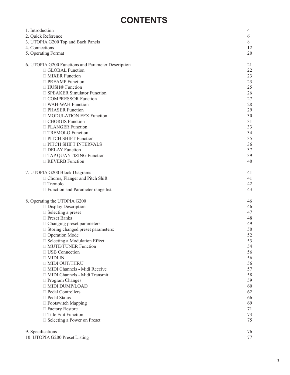 Rocktron Utopia G200 User Manual | Page 3 / 80