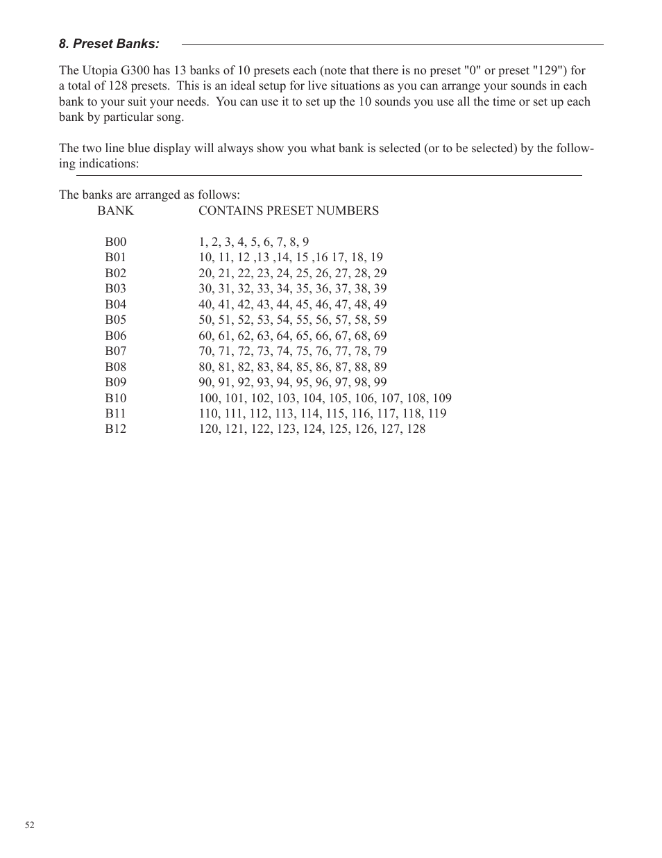 Rocktron UTOPIA G300 User Manual | Page 52 / 84