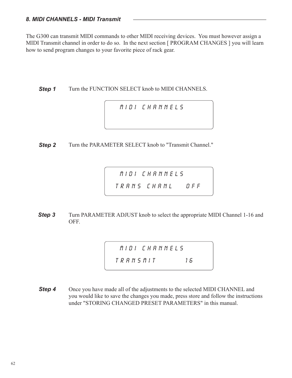 Rocktron UTOPIA G300 User Manual | Page 62 / 84