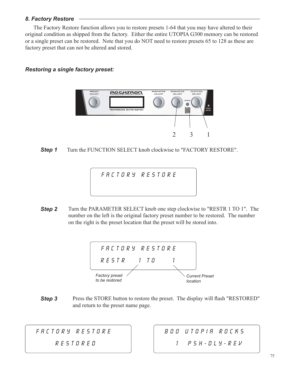 Rocktron UTOPIA G300 User Manual | Page 75 / 84