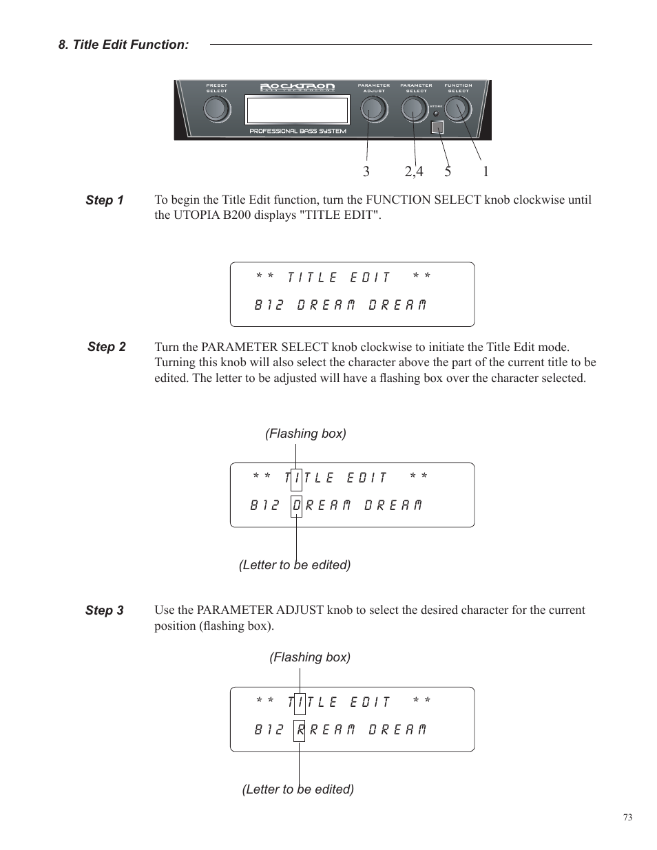Rocktron Utopia B200 User Manual | Page 73 / 80