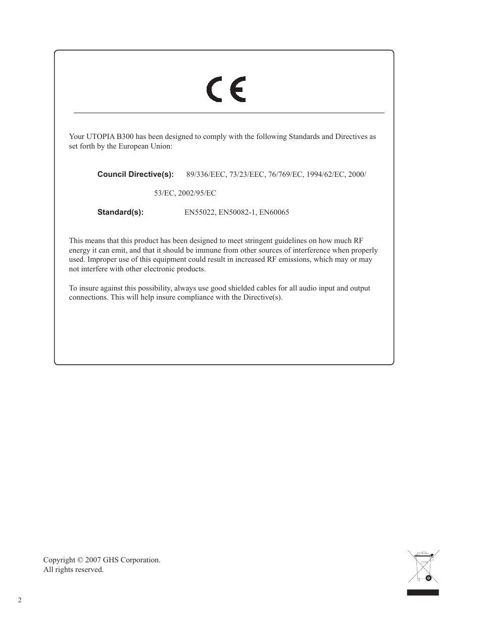 Rocktron Utopia B300 User Manual | Page 2 / 84