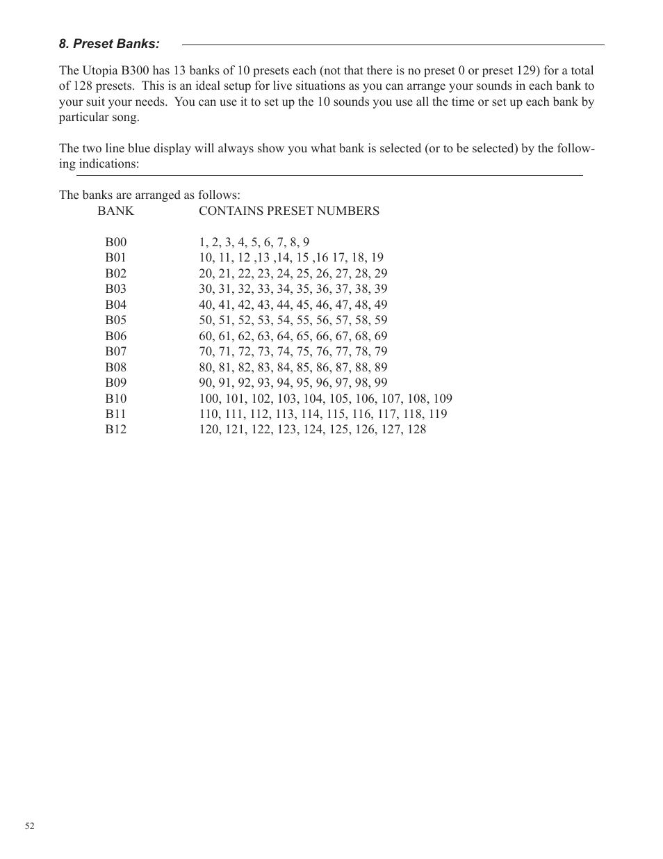 Rocktron Utopia B300 User Manual | Page 52 / 84
