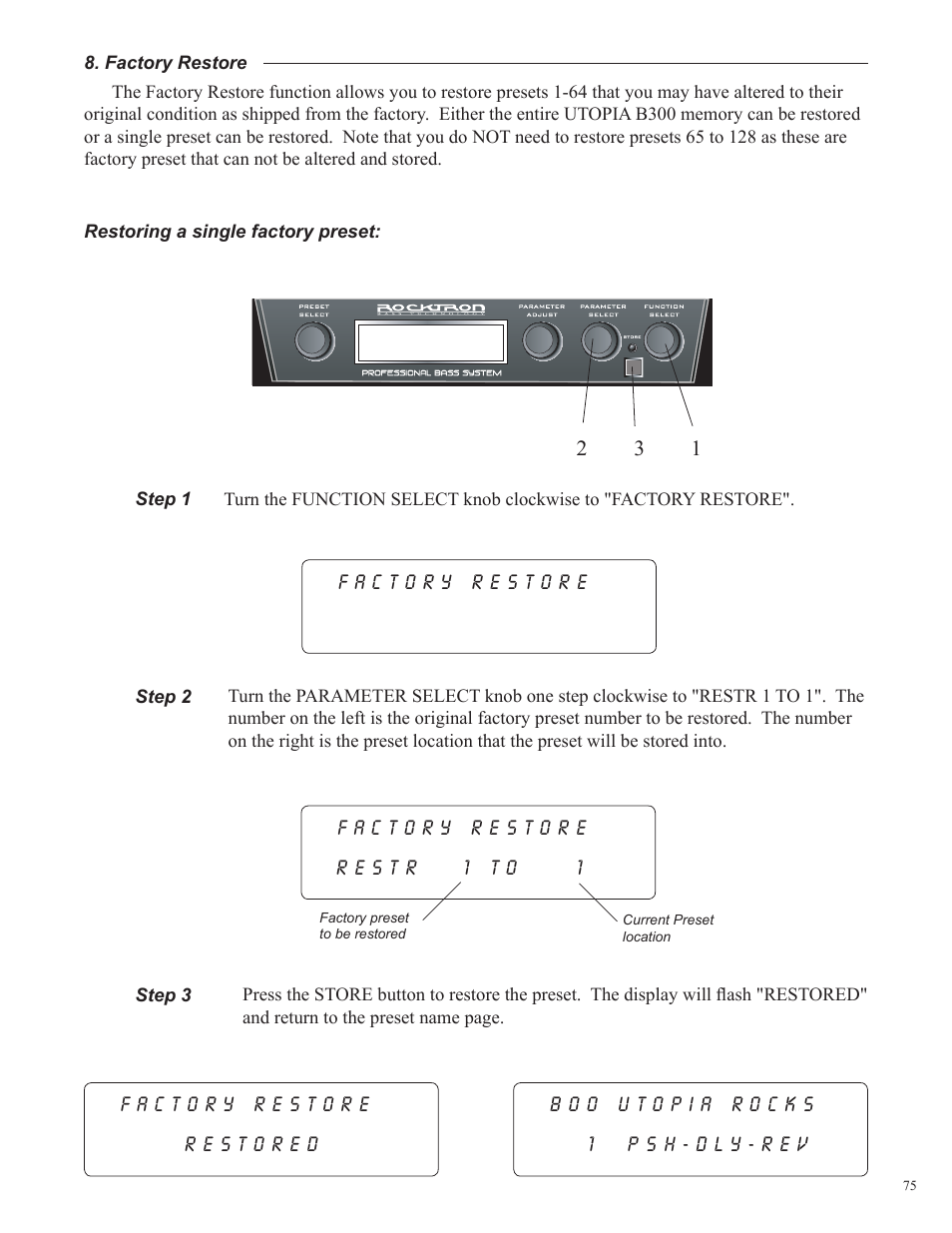 Rocktron Utopia B300 User Manual | Page 75 / 84