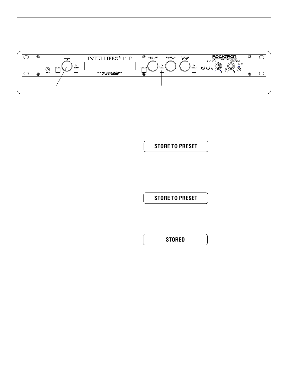 C. storing modified parameter values | Rocktron Intellifex LTD User Manual | Page 41 / 60