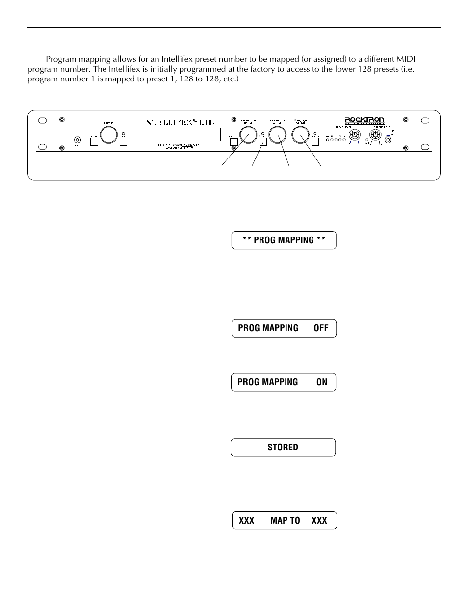 B. midi program mapping | Rocktron Intellifex LTD User Manual | Page 48 / 60