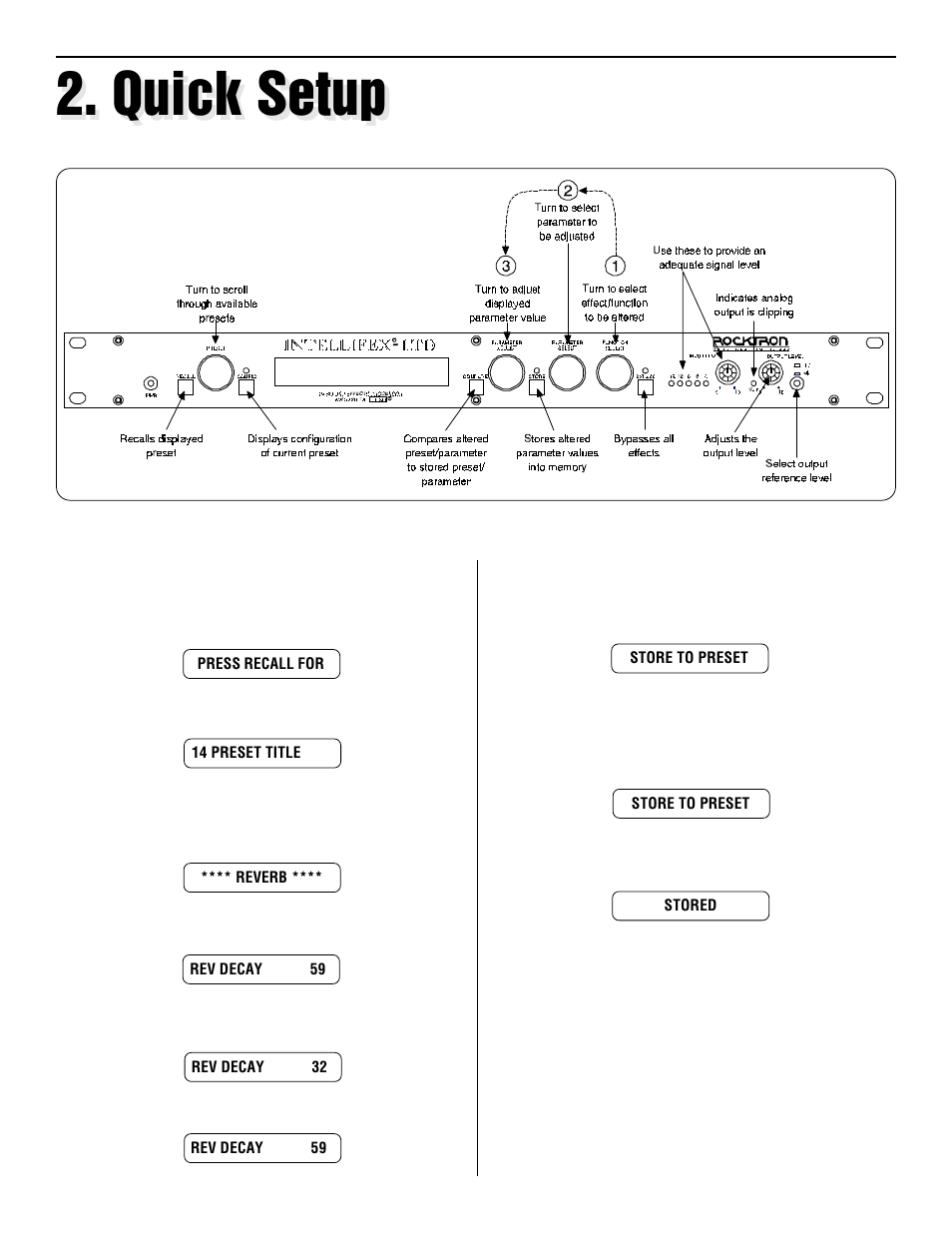 Quick setup | Rocktron Intellifex LTD User Manual | Page 5 / 60