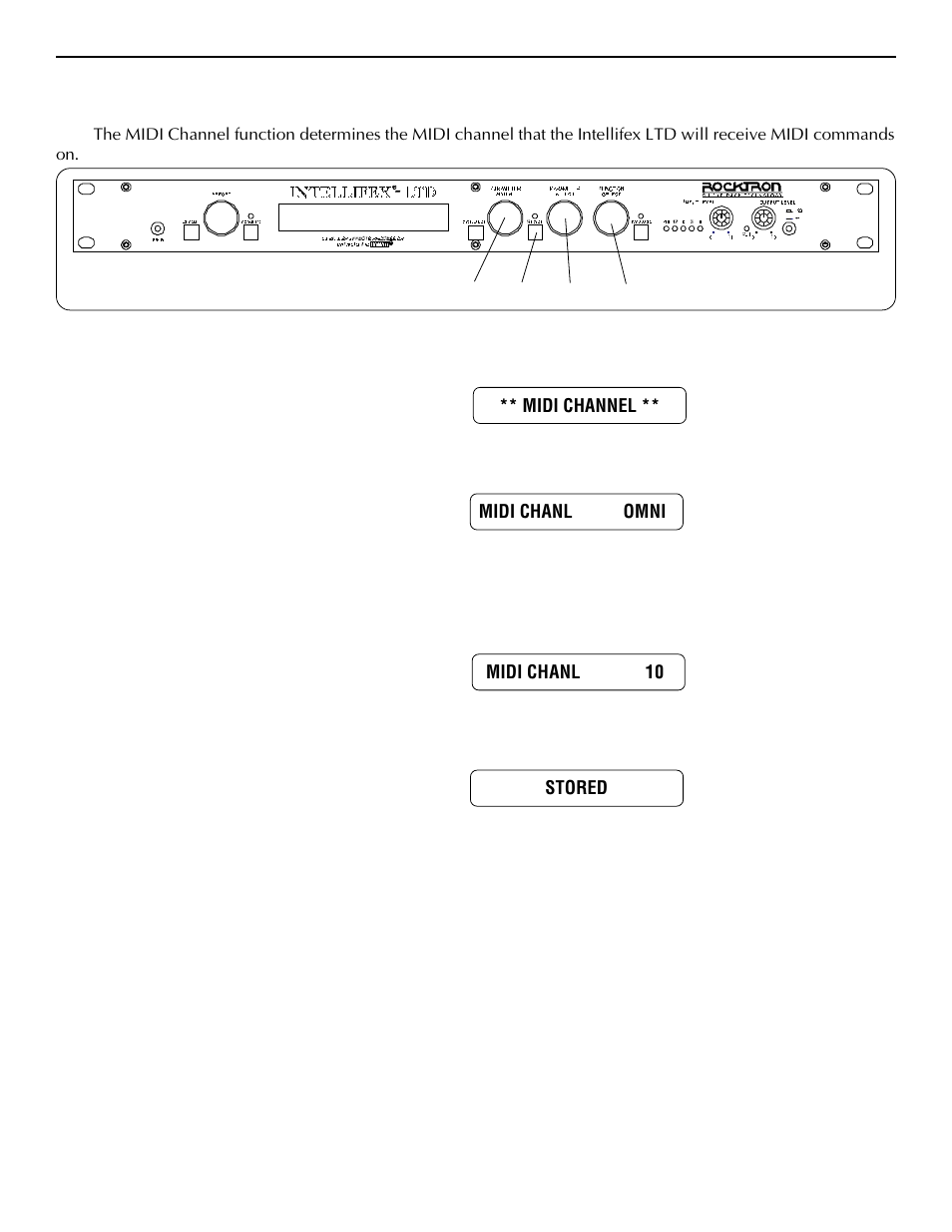 C. midi channel | Rocktron Intellifex LTD User Manual | Page 50 / 60