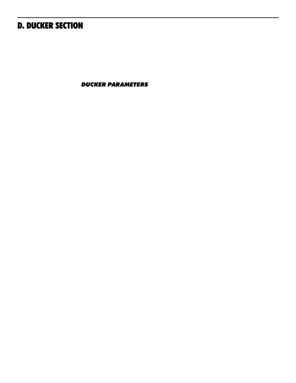 D. ducker section | Rocktron Intellifex On-Line User Manual | Page 19 / 58