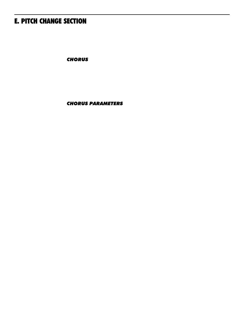 E. pitch change section | Rocktron Intellifex On-Line User Manual | Page 20 / 58