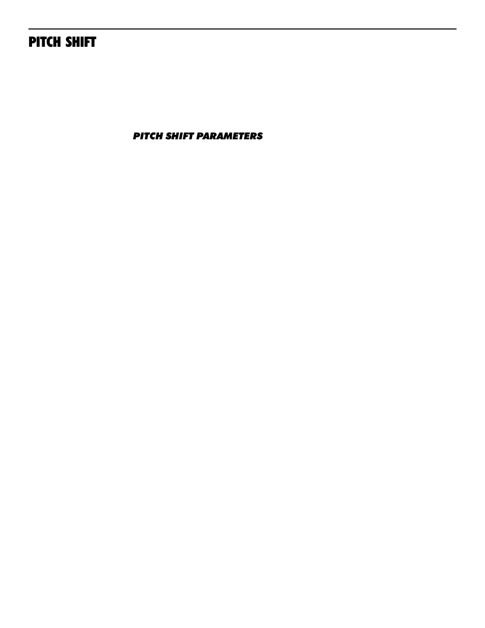 Pitch shift | Rocktron Intellifex On-Line User Manual | Page 21 / 58