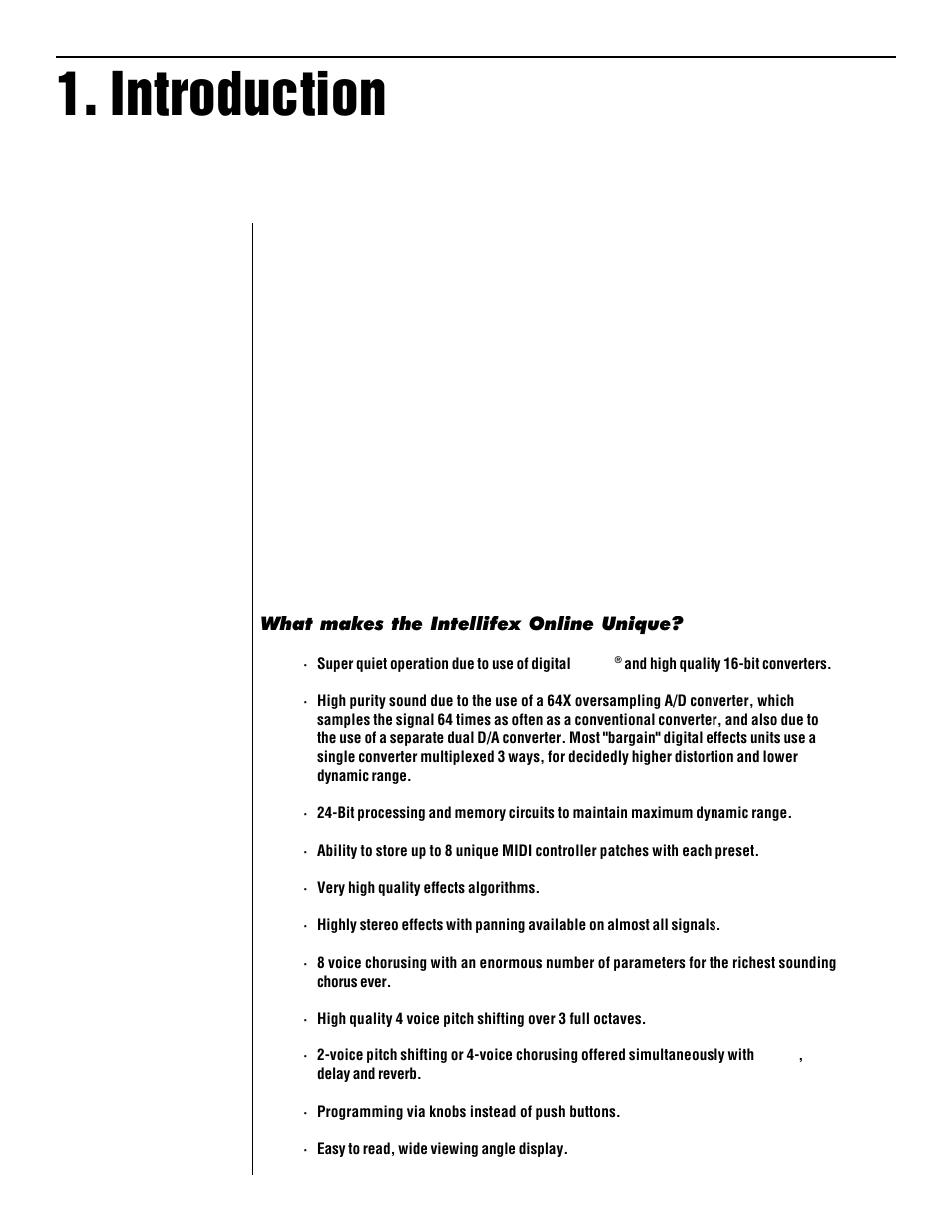 Introduction | Rocktron Intellifex On-Line User Manual | Page 4 / 58