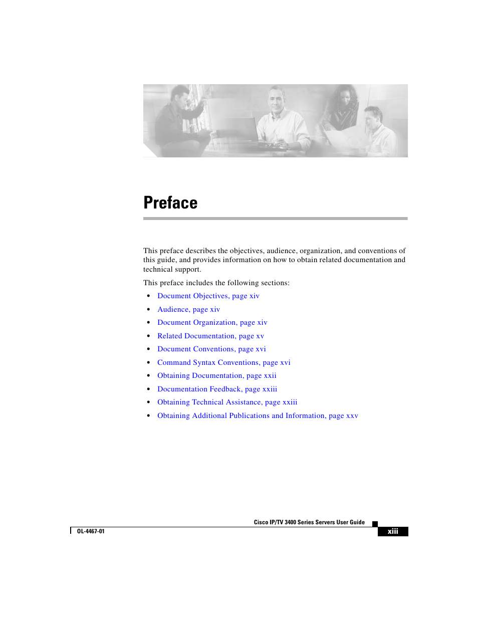 Preface | Cisco IP/TV 3400 Series User Manual | Page 13 / 126