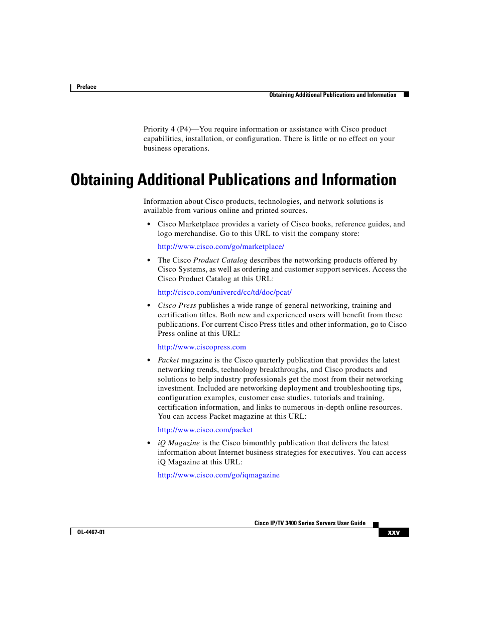 Obtaining additional publications and information | Cisco IP/TV 3400 Series User Manual | Page 25 / 126