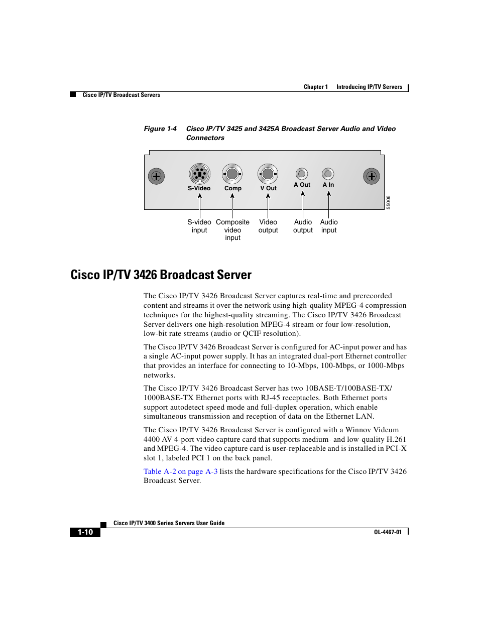 Cisco ip/tv 3426 broadcast server | Cisco IP/TV 3400 Series User Manual | Page 36 / 126
