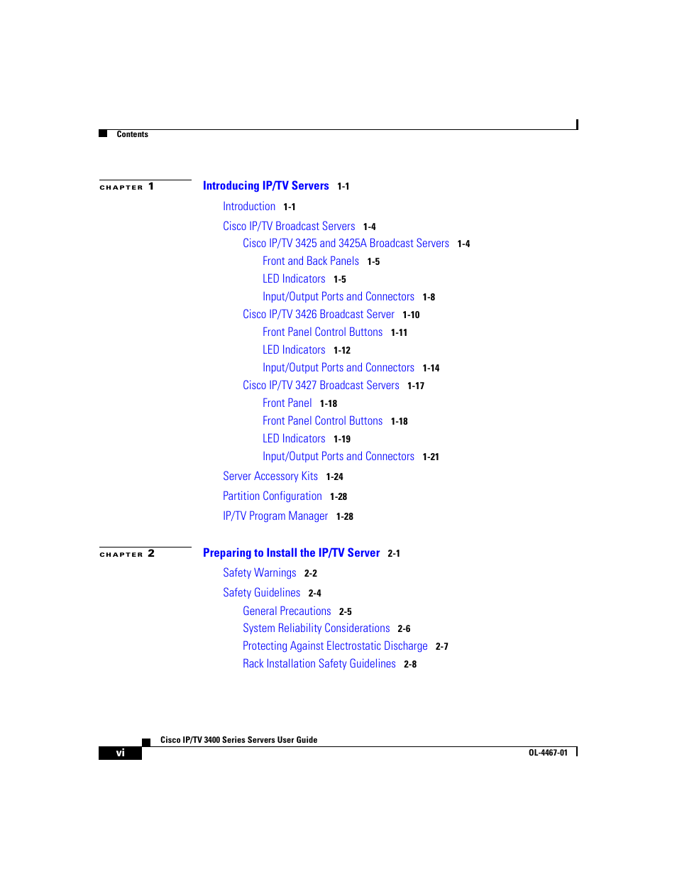 Cisco IP/TV 3400 Series User Manual | Page 6 / 126