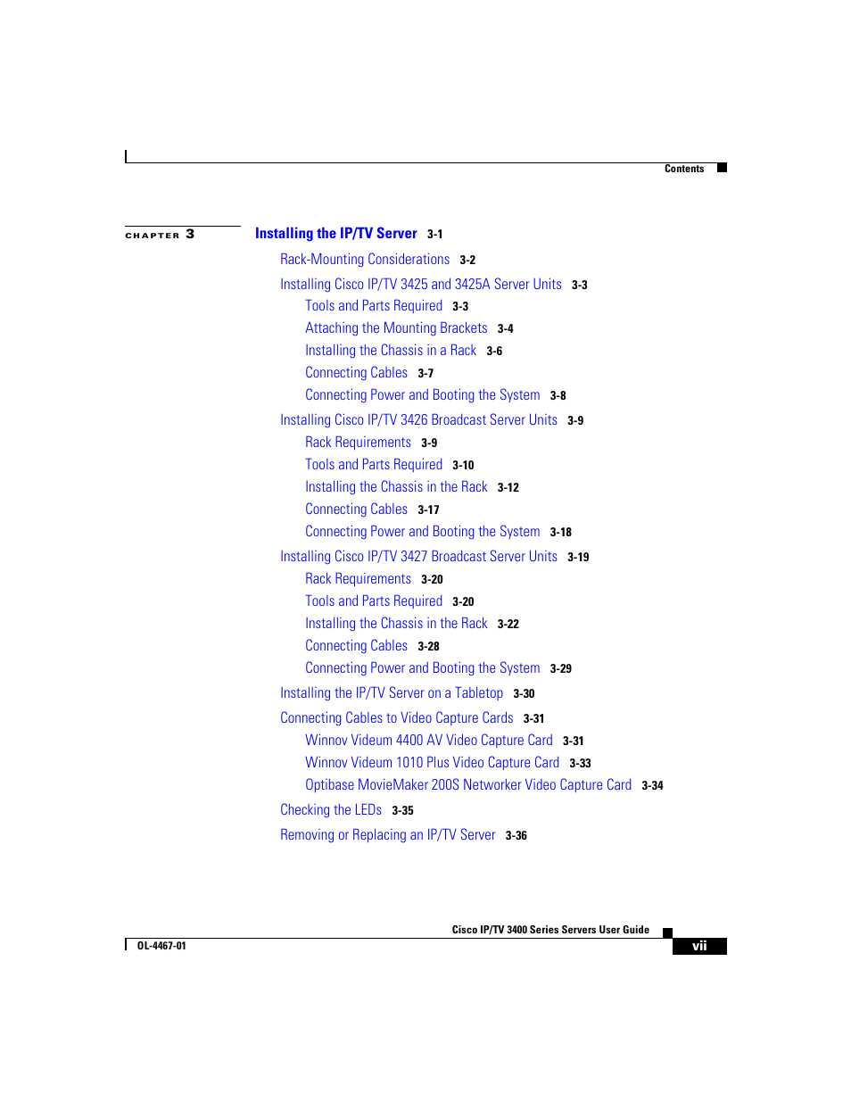 Cisco IP/TV 3400 Series User Manual | Page 7 / 126