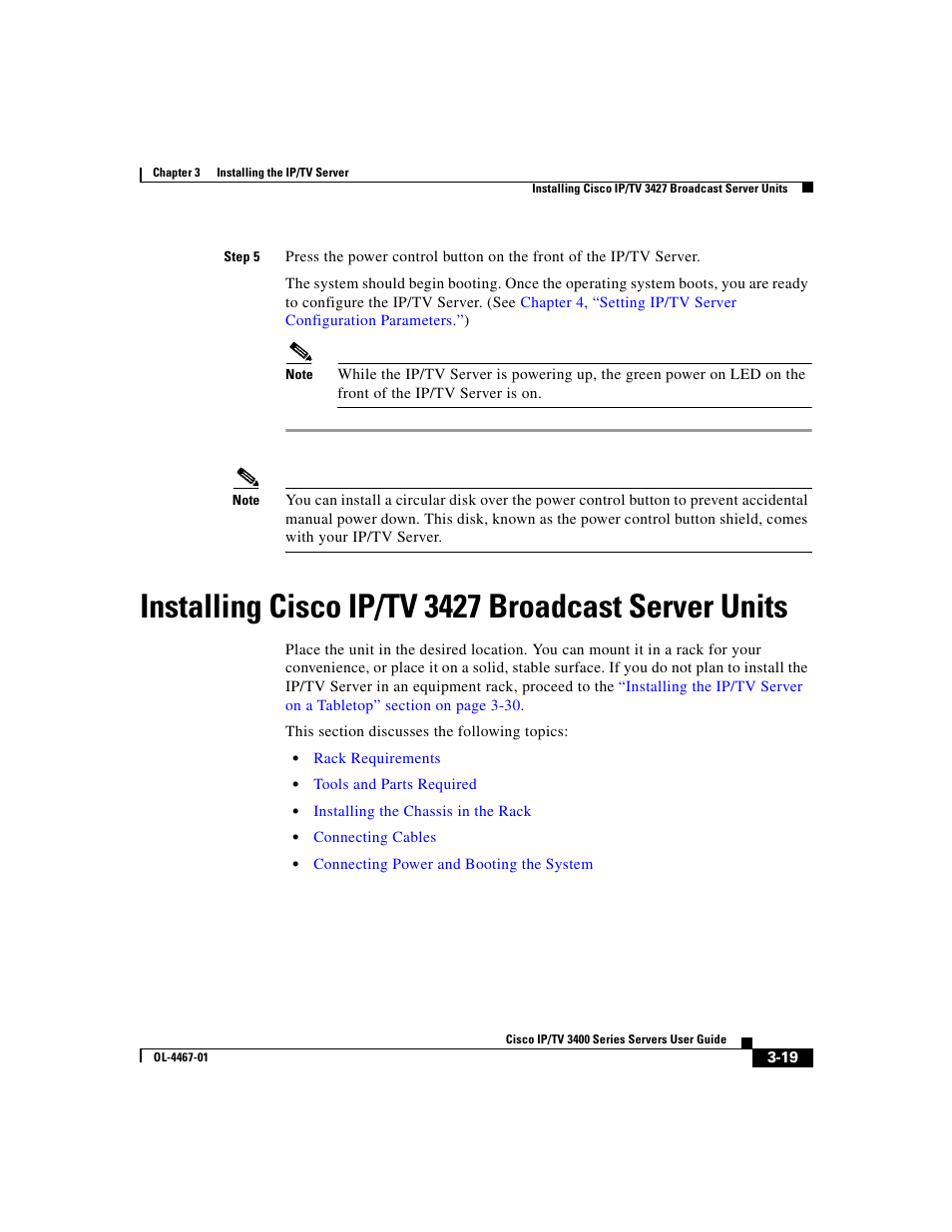 Installing cisco ip/tv 3427 broadcast server units | Cisco IP/TV 3400 Series User Manual | Page 81 / 126