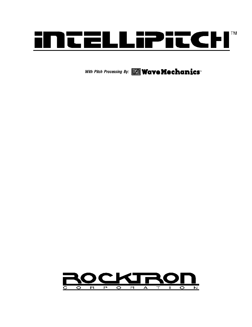 Rocktron Intellipitch User Manual | 70 pages