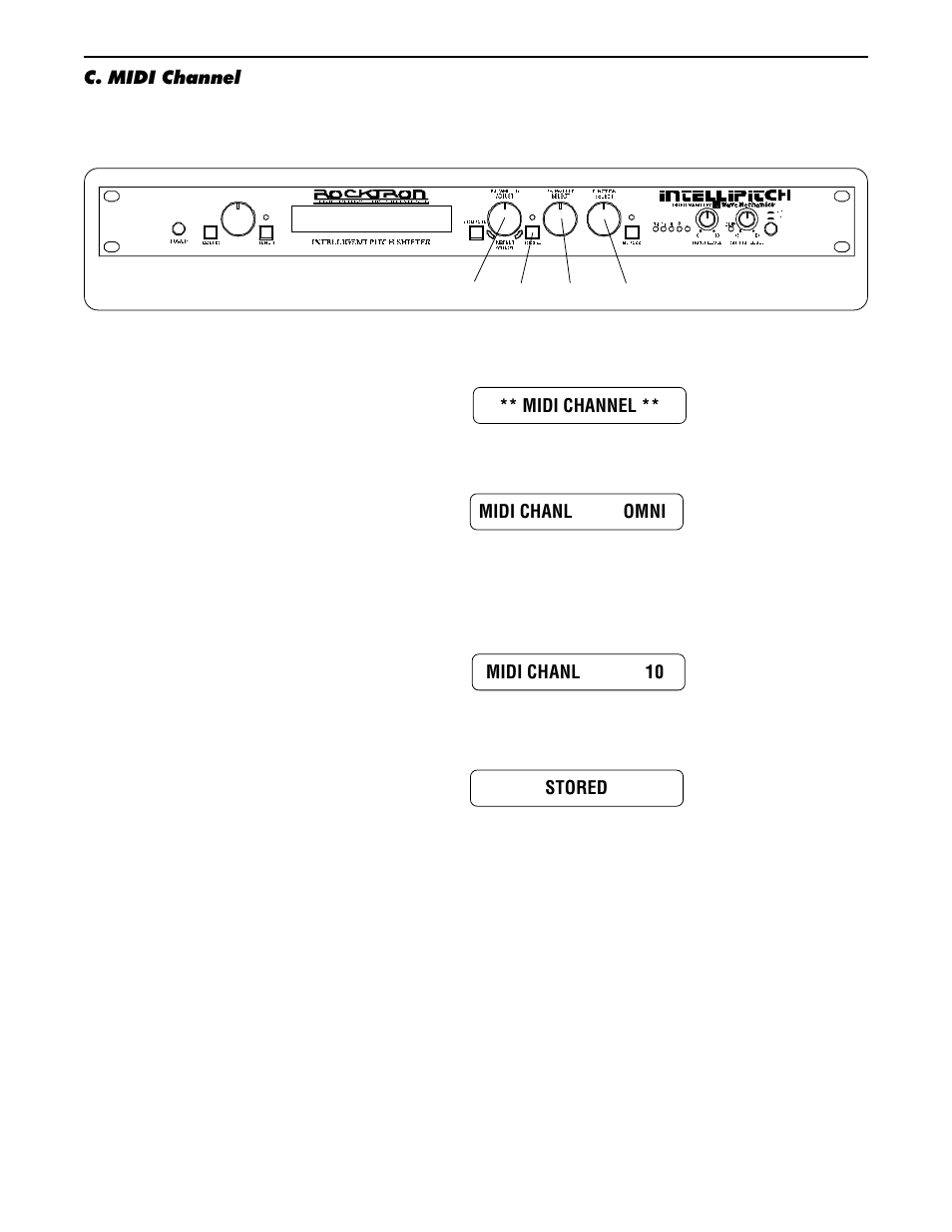 C. midi channel | Rocktron Intellipitch User Manual | Page 61 / 70